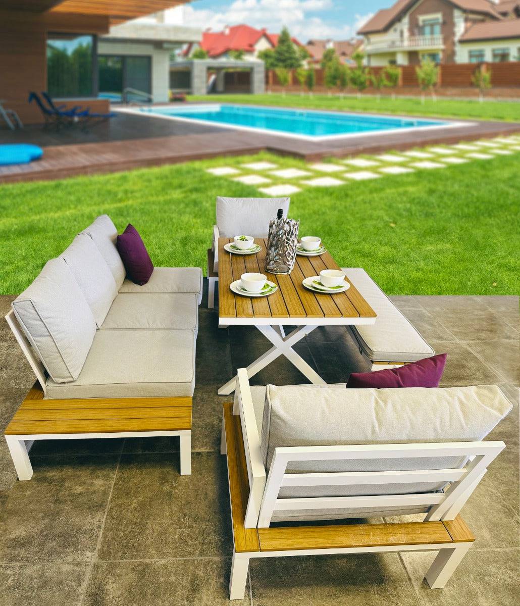 Java Aluminium Dining Set