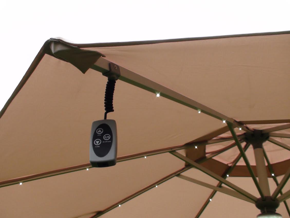 LED 3M Round Remote Controlled Cream Parasol