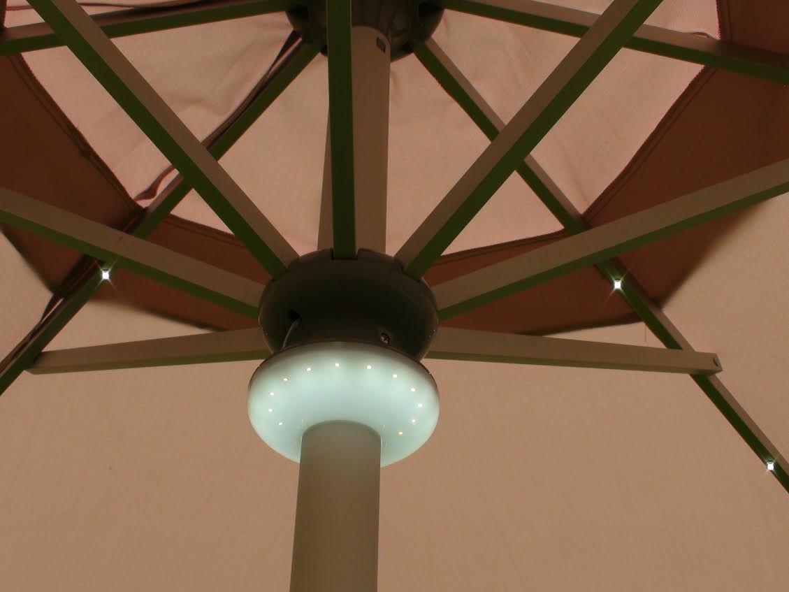 LED 3M Round Remote Controlled Cream Parasol