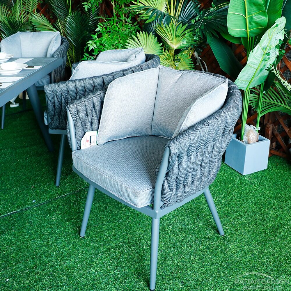 Rope Rectangular 6 Seat Dining Set