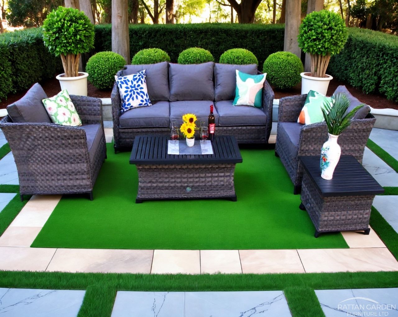 Monaco Serena Sofa Set With Aluminium Table Top