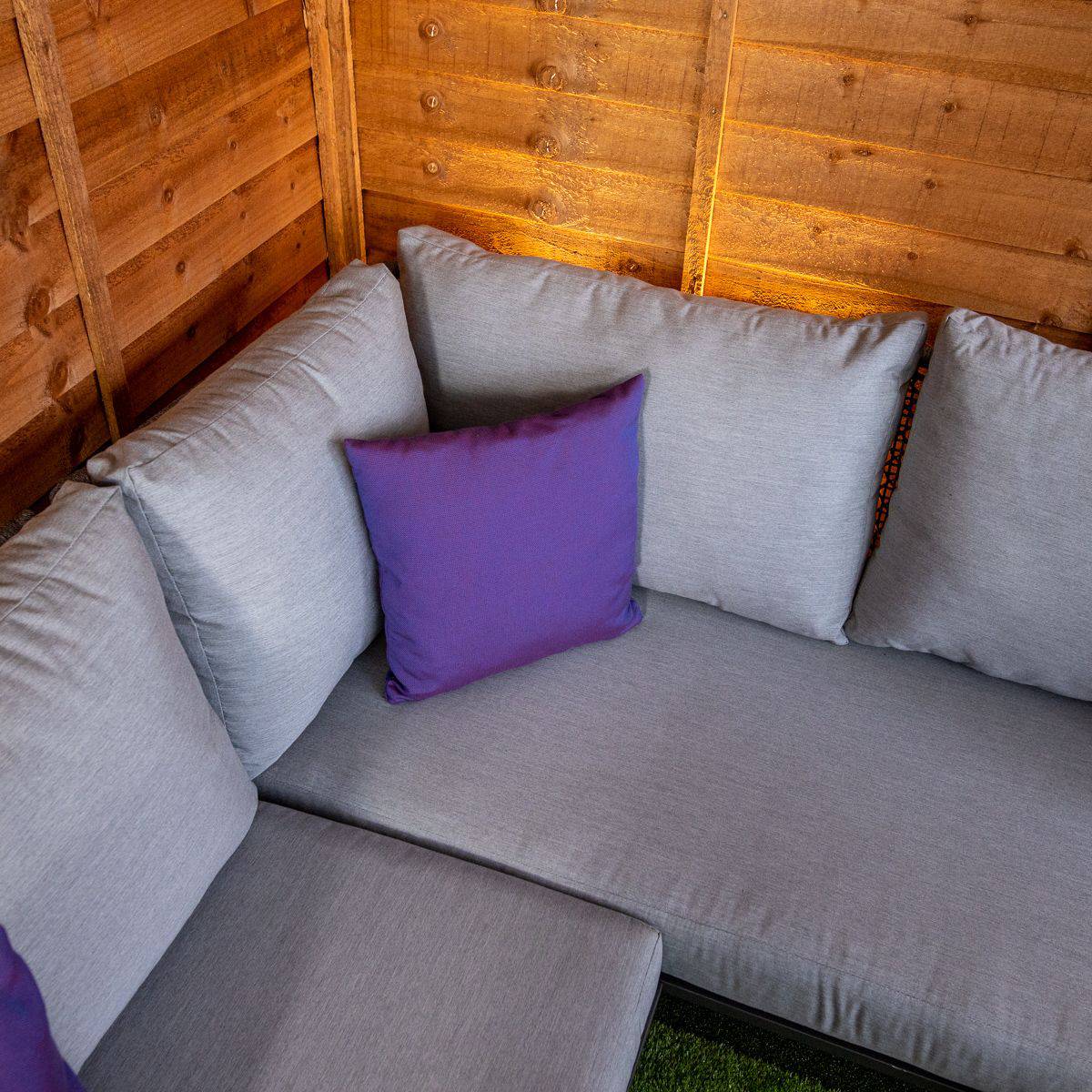Oasis Grey Corner Dining Set - Grey Cushions