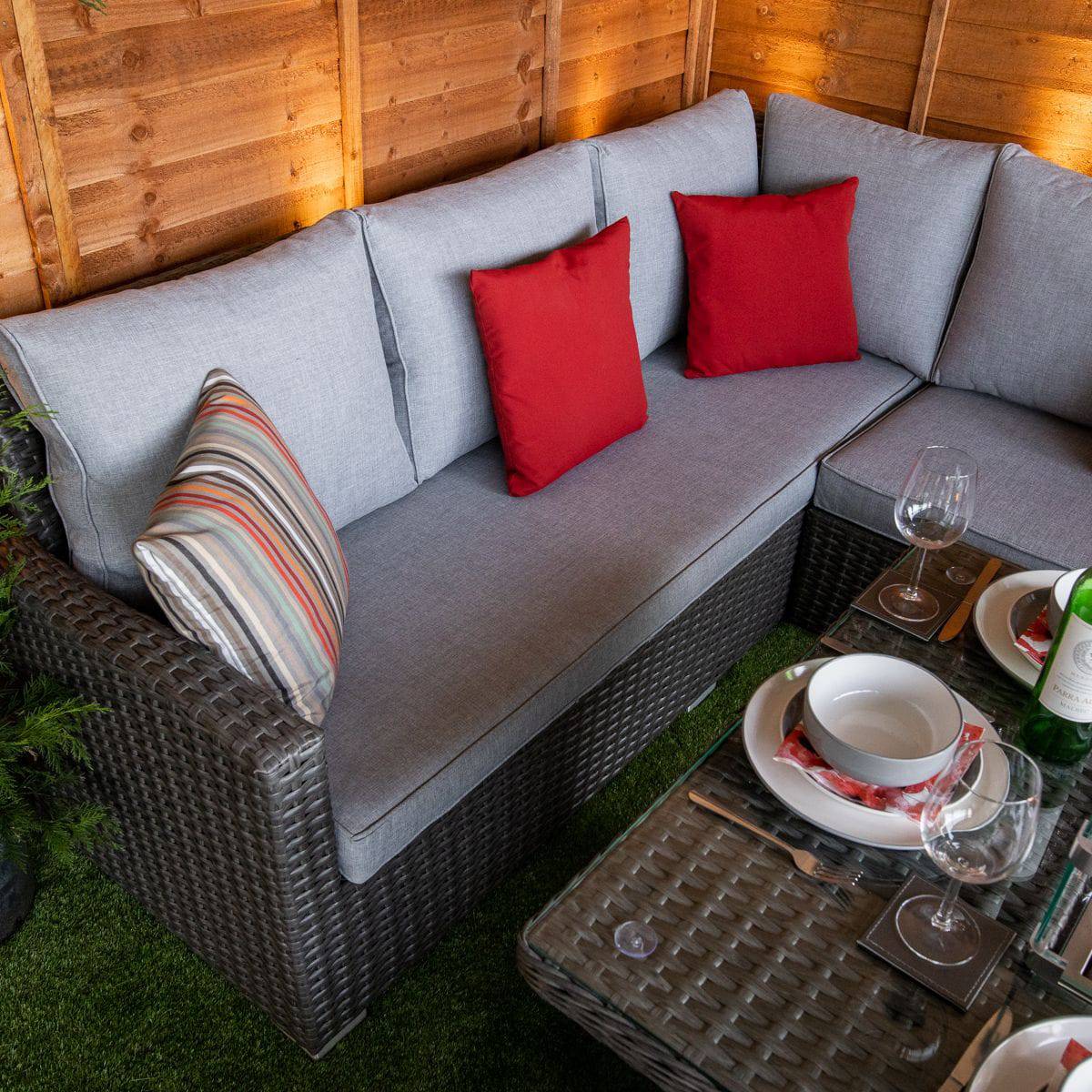 Platinum Hampton Corner Firepit Sofa Set