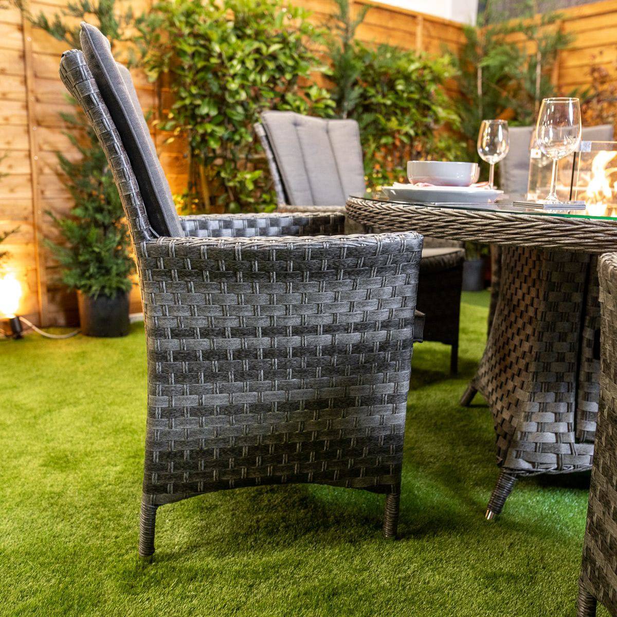 Serena Atlanta Round 6 Seater Fire Pit Dining Set