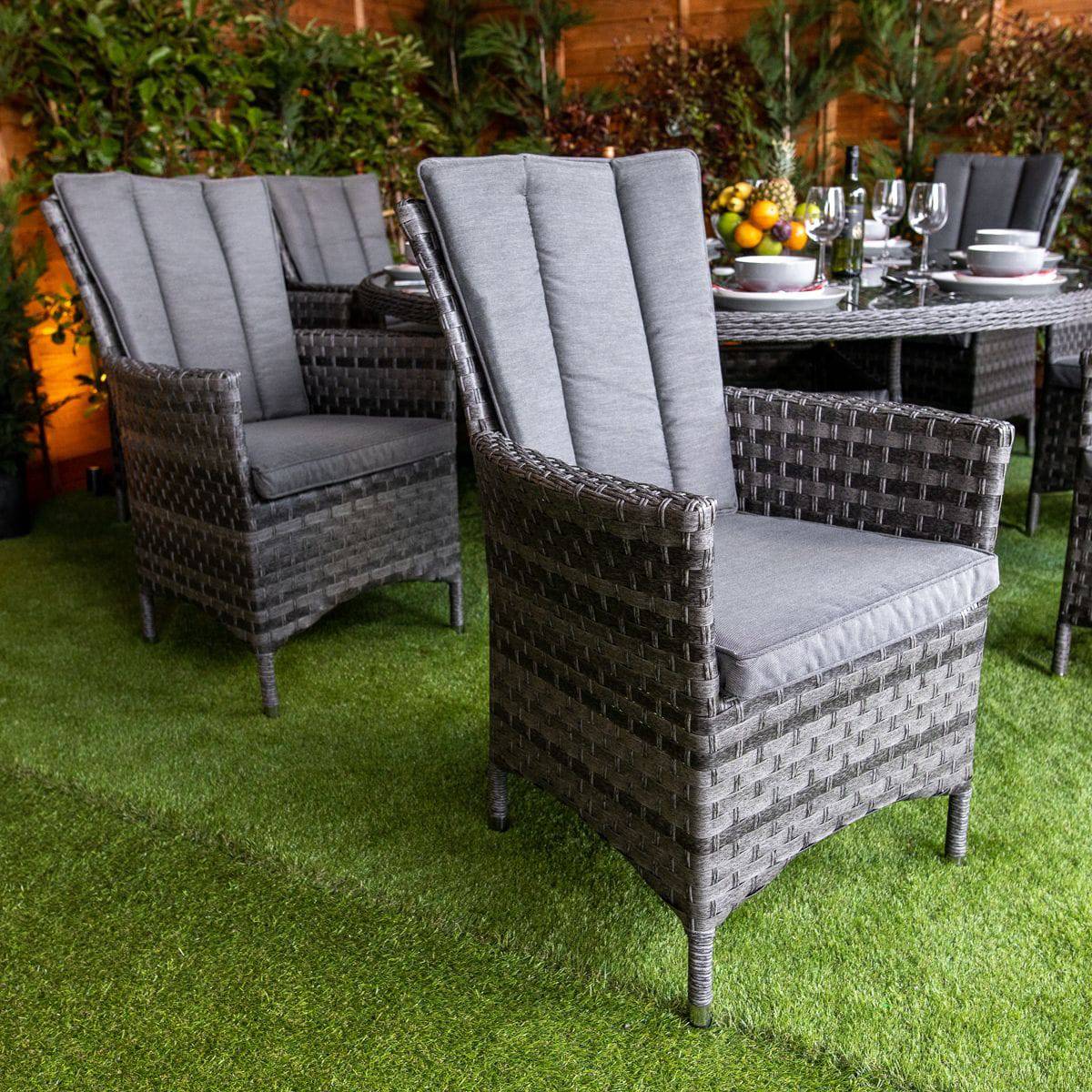 Serena Rattan Atlanta Round 8 Seat Dining Set