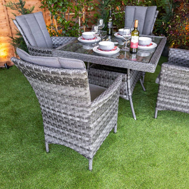 Rattan Serena Atlanta Square 4 Seater Dining Set