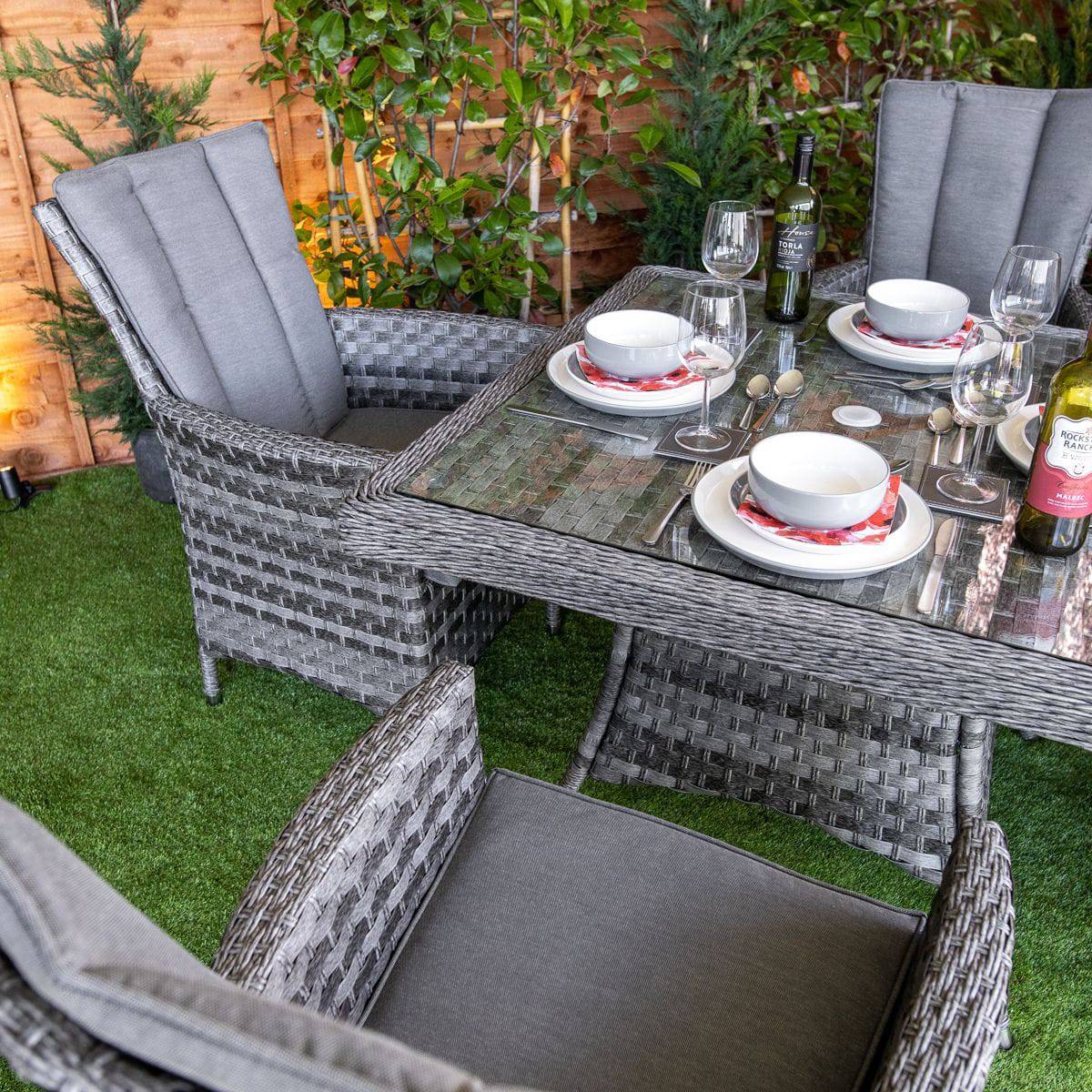 Serena Atlanta Square 4 Seater Dining Set