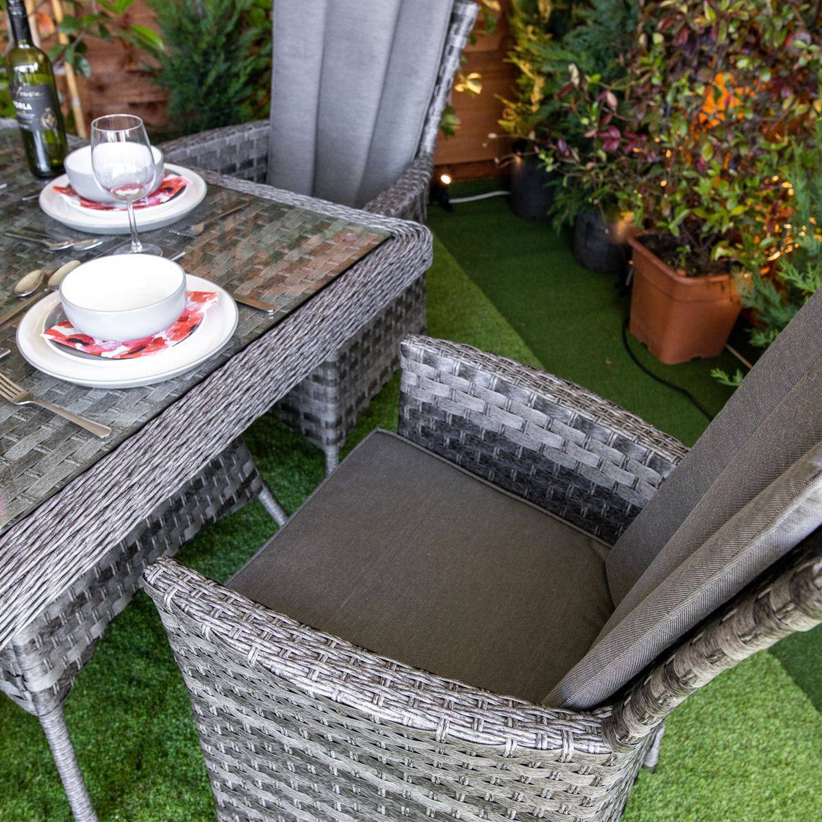 Serena Atlanta Square 4 Seater Dining Set