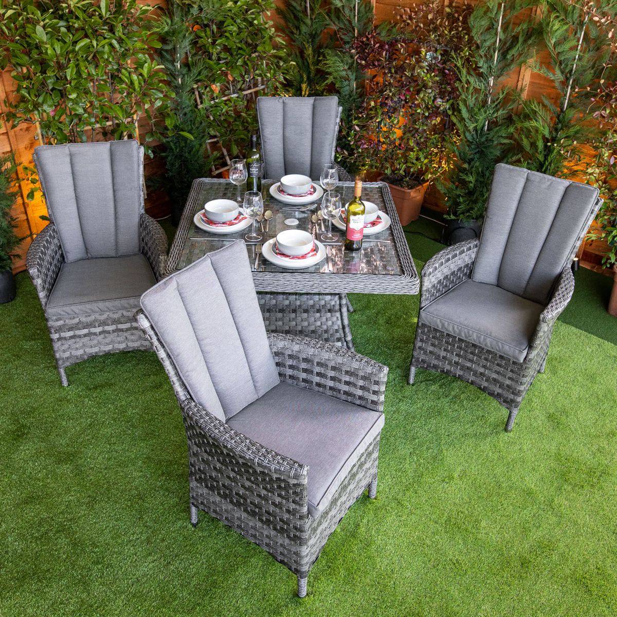 Serena Atlanta Square 4 Seater Dining Set