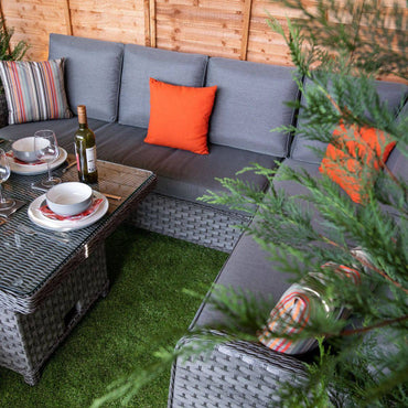 Serena Canterbury Rectangular Rising Table Corner Sofa Dining Set