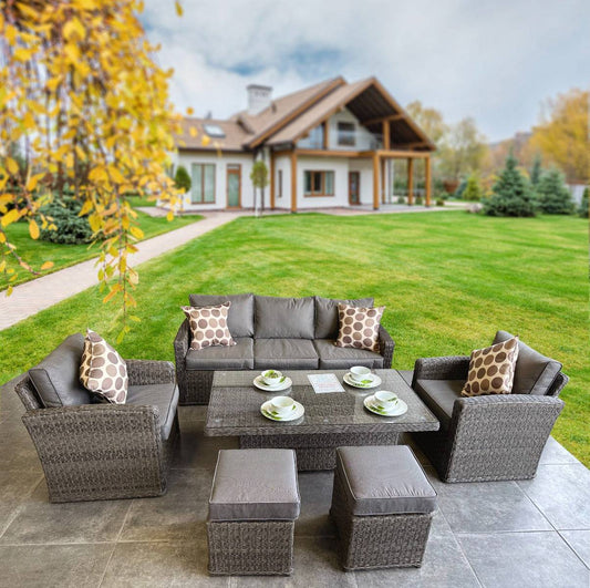 Rattan Serena Chichester Rising Table Sofa Set