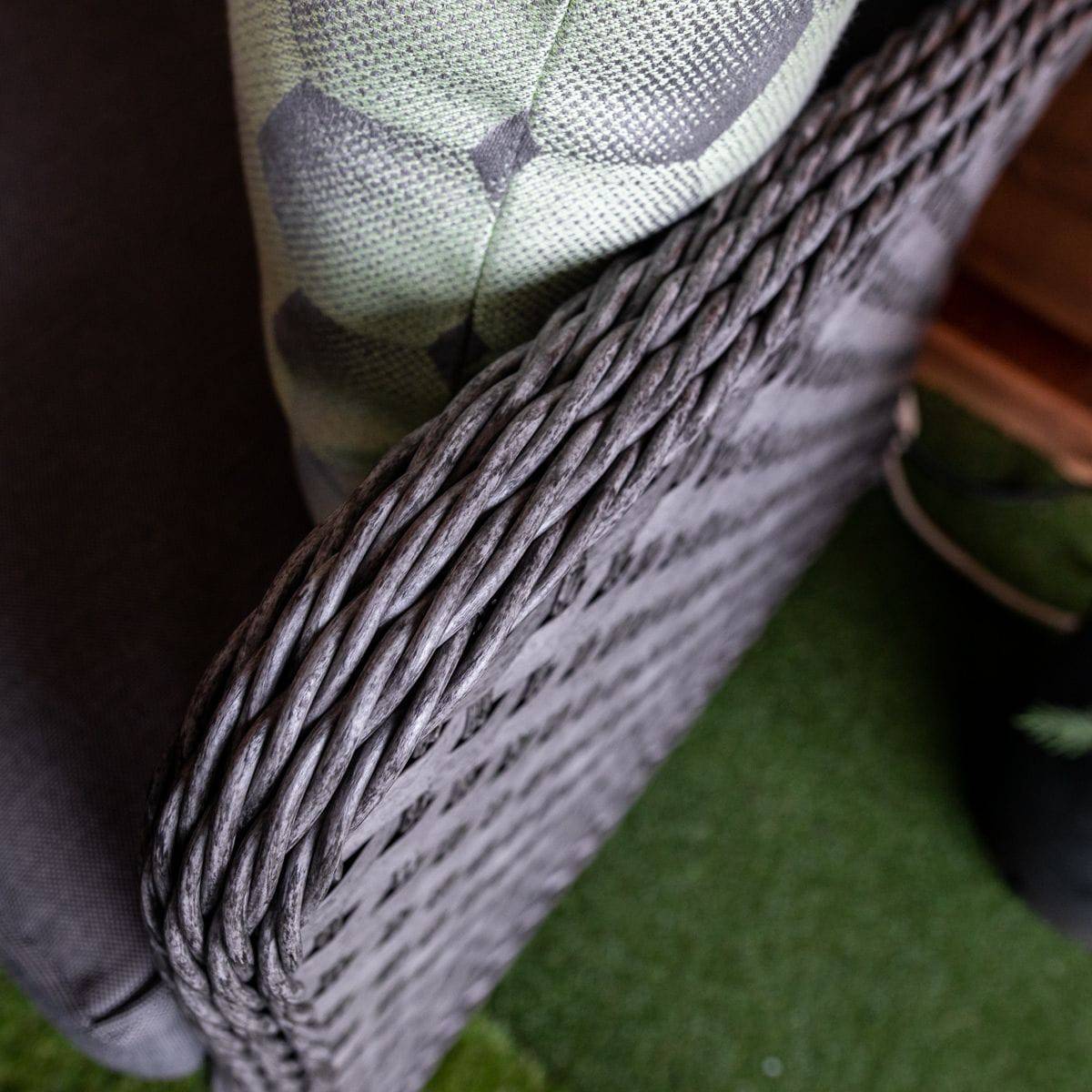 Rattan Serena Miami Corner Dining Set with Firepit