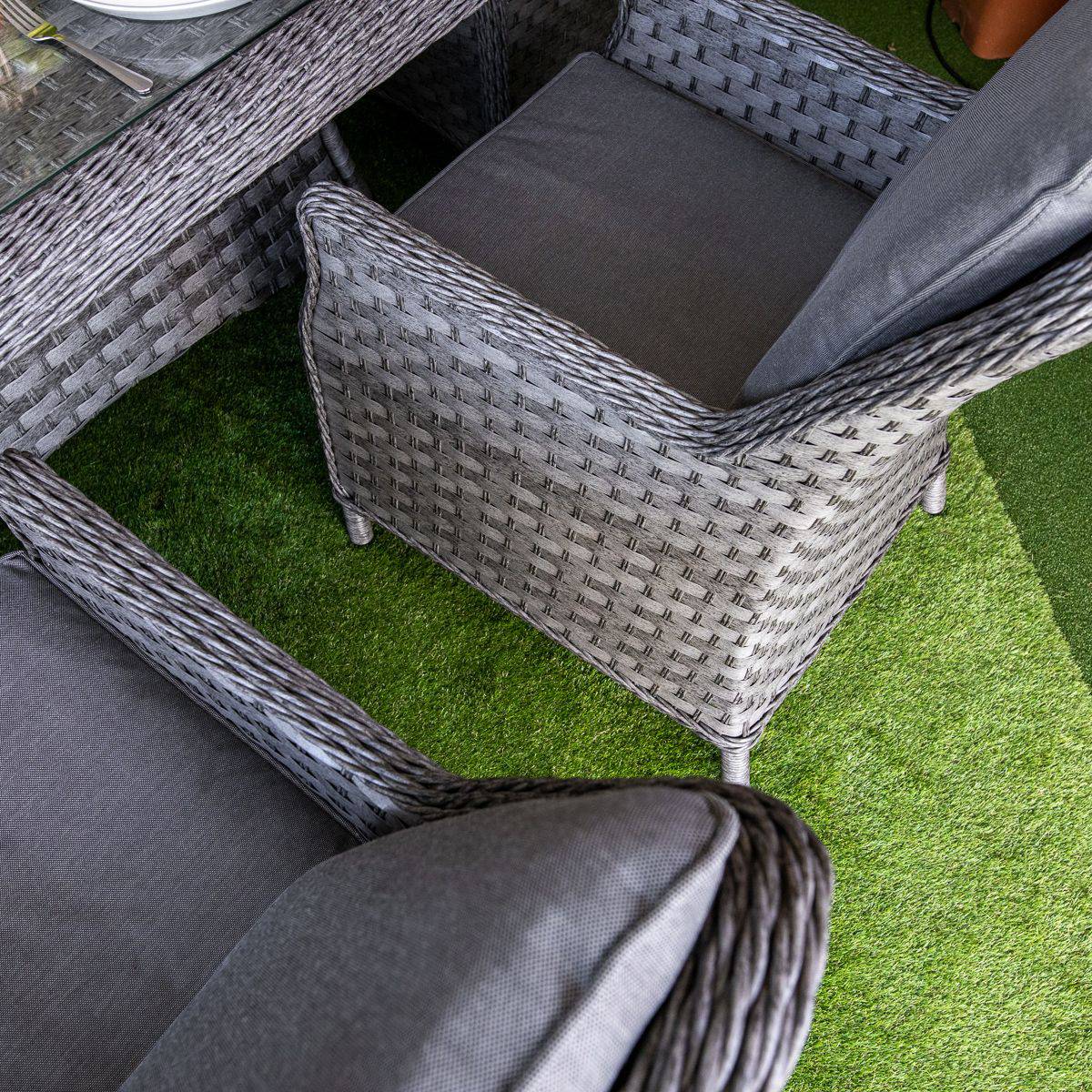 Serena Rattan Paris 6 Seater Dining Table Set