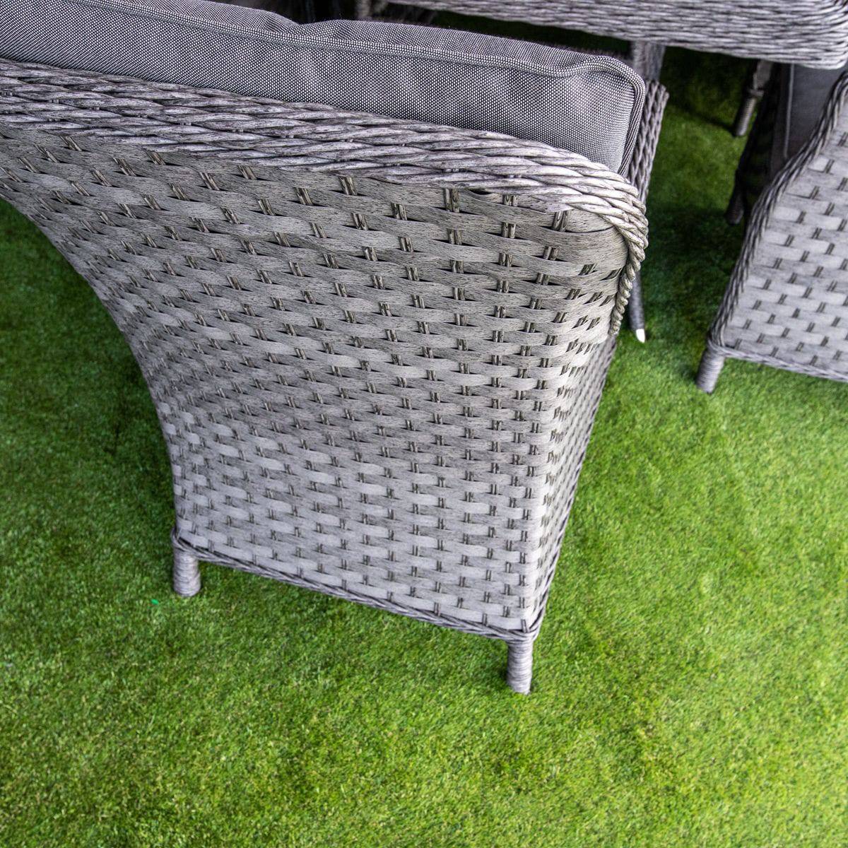 Serena Rattan Paris 6 Seater Dining Table Set