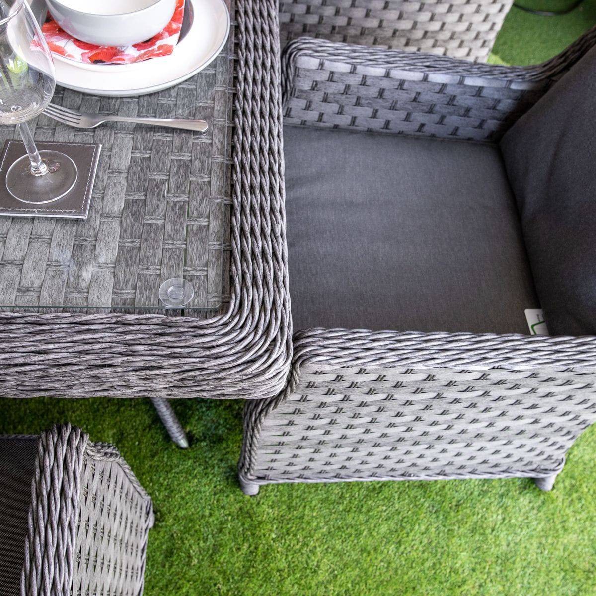 Serena Rattan Paris 6 Seater Dining Table Set