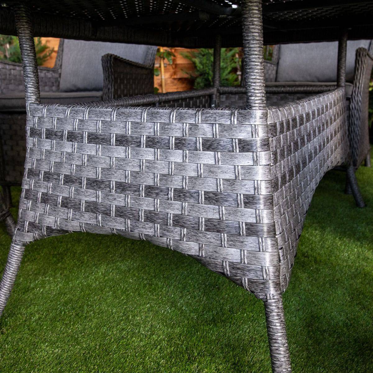 Serena Rattan Paris 6 Seater Dining Table Set
