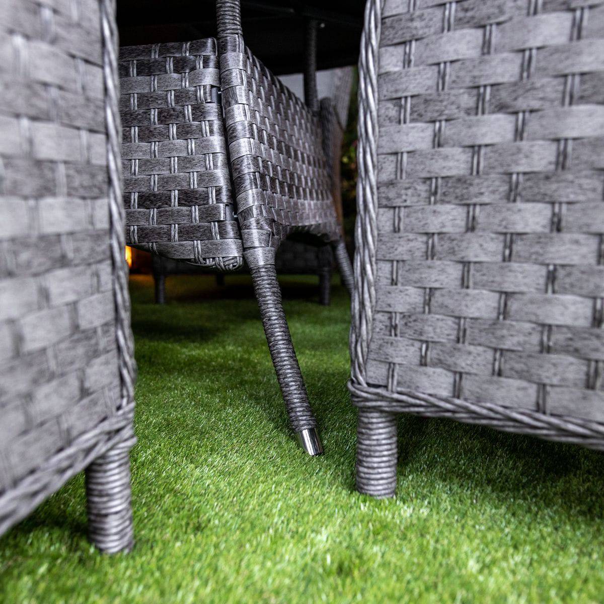 Serena Rattan Paris Round 6 Seater Dining Table Set