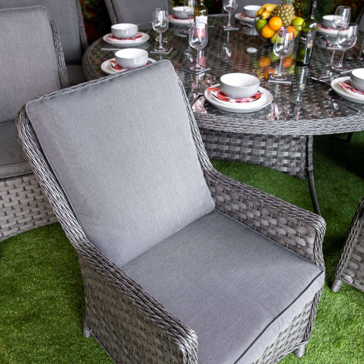 Serena Rattan Paris Round 8 Seat Dining Set