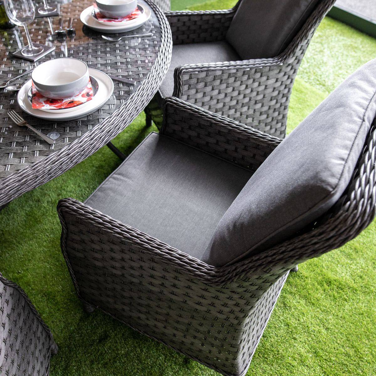 Serena Rattan Paris Round 8 Seat Dining Set