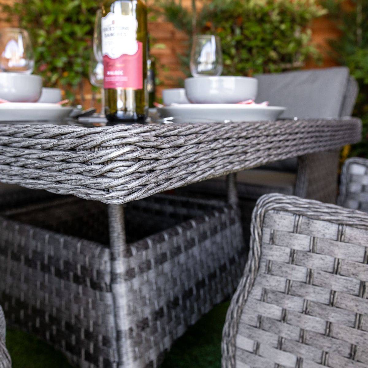 Serena Paris Square Rattan 4 Seater Dining Set