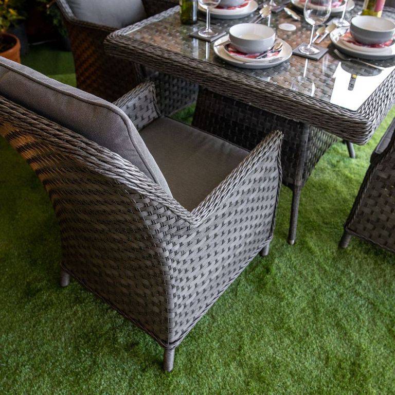 Serena Paris Square Rattan 4 Seater Dining Set