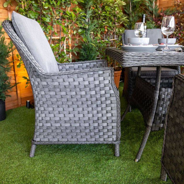 Serena Paris Square Rattan 4 Seater Dining Set