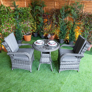 Serena Tokyo Bistro Round Rattan Dining Table Set