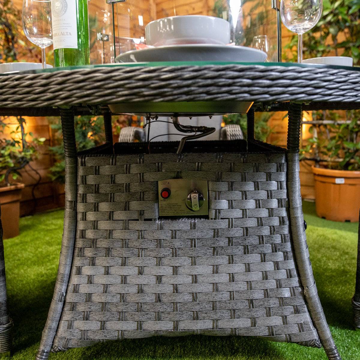Serena Tokyo Round 4 Seater Outdoor Furniture with Fire Pit