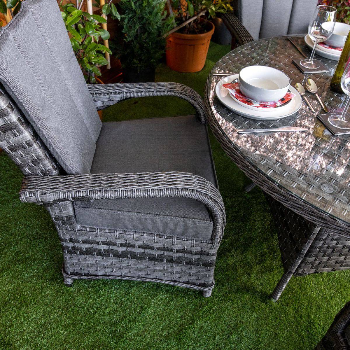 Serena Tokyo Round 4 Seater Rattan Garden Dining Set