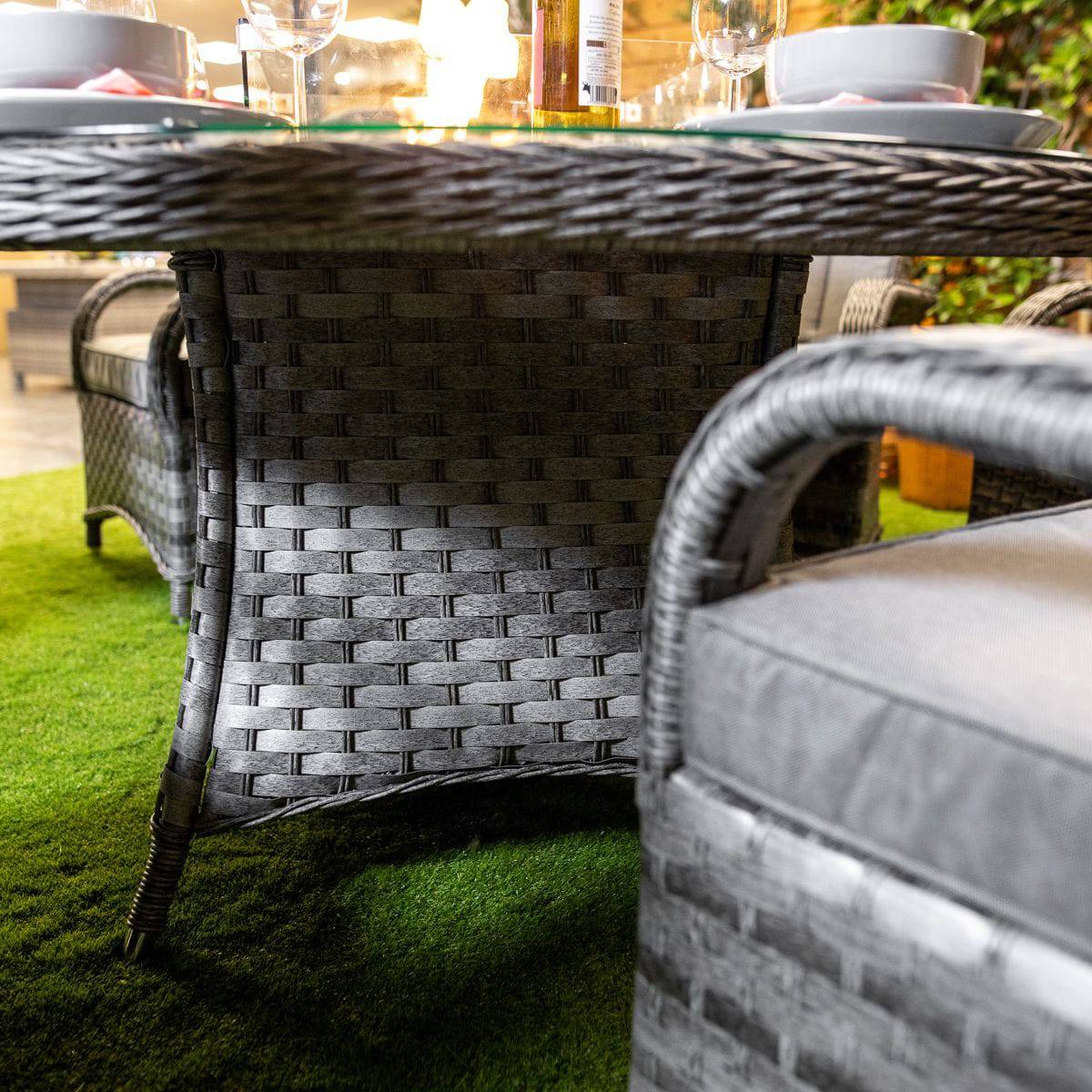 Serena Tokyo Round 6 Seater Outdoor Furniture with Fire Pit