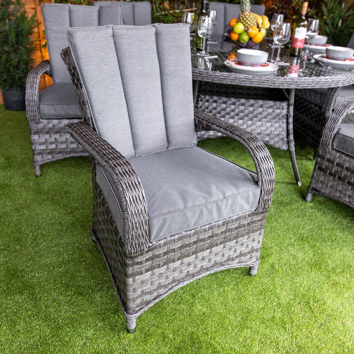 Serena Rattan Tokyo Round 6 Seater Garden Dining Set