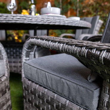 Serena Rattan Tokyo Round 8 Seat Dining Set