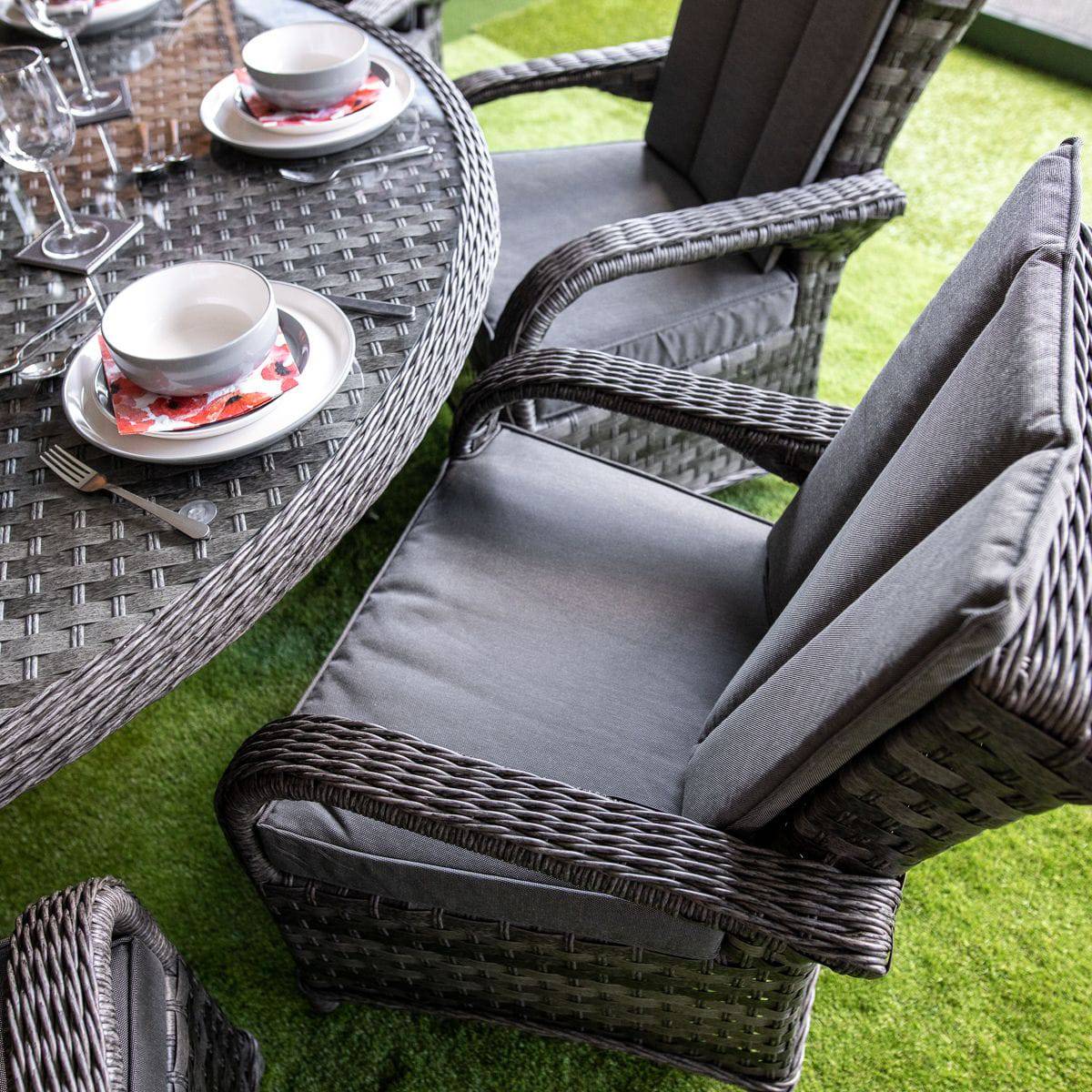 Serena Rattan Tokyo Round 8 Seat Dining Set