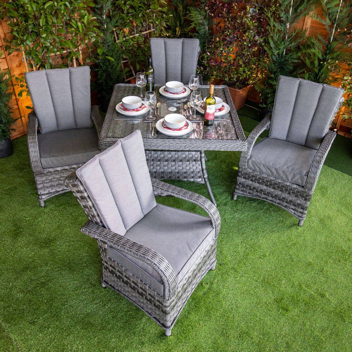 Serena Tokyo Square 4 Seater Dining Set