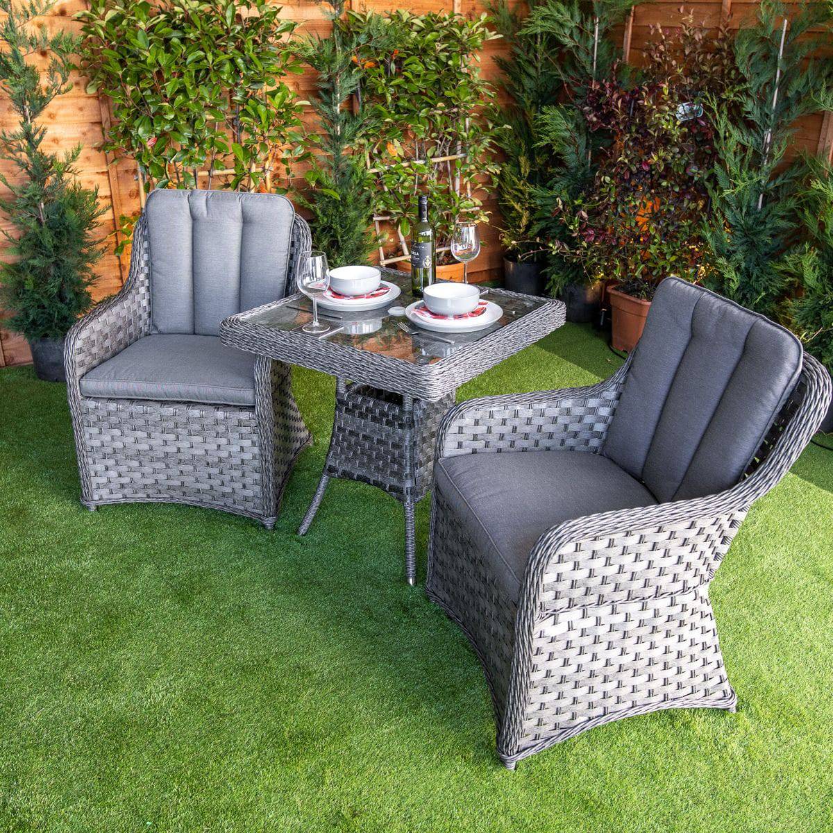 Serena Vienna Bistro Square Dining Table with 2 Chairs