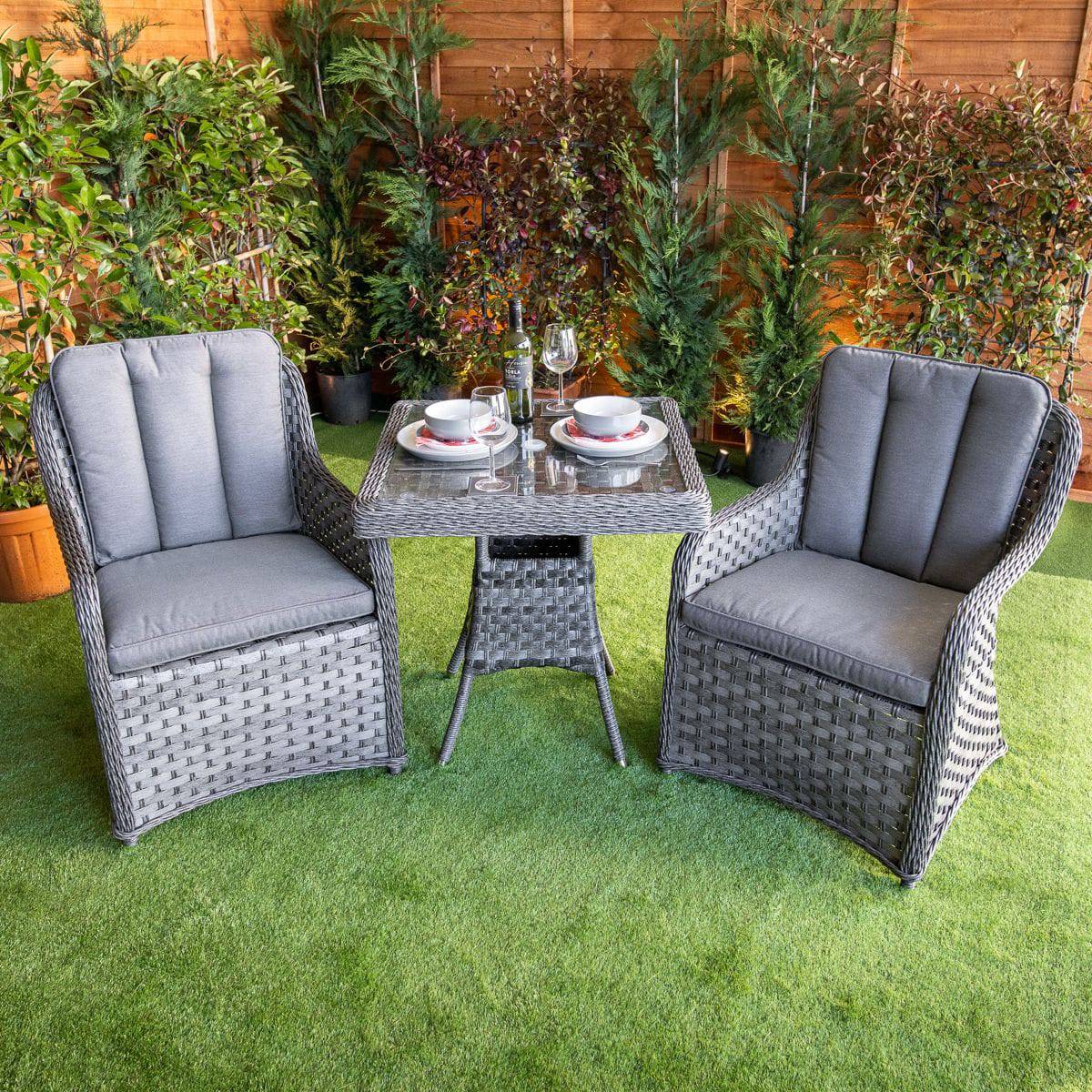 Serena Vienna Bistro Square Dining Table with 2 Chairs