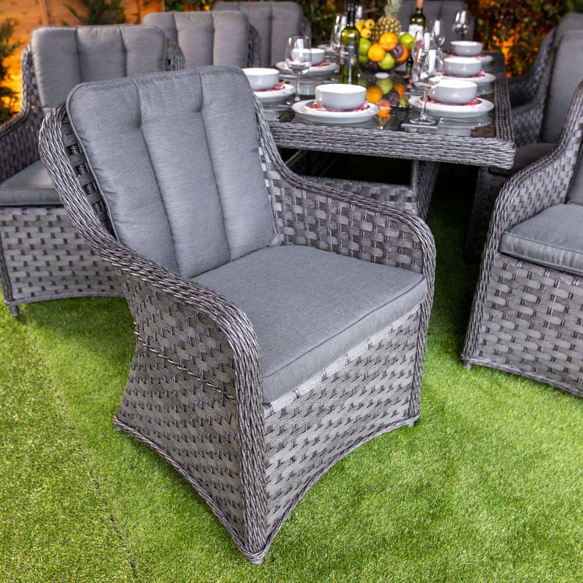 Serena Rattan Vienna Rectangular 8 Seat Dining Set