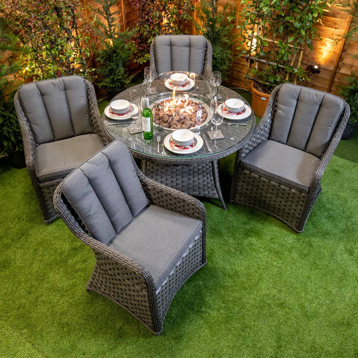 Serena Vienna Round 4 Seater Fire Pit Table