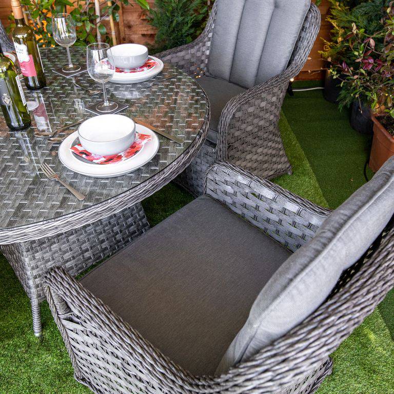 Serena Vienna Round 4 Seater Rattan Dining Set