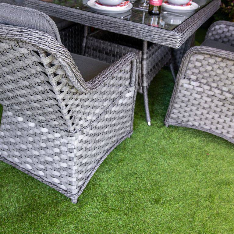 Serena Rattan Vienna Square 4 Seater Garden Dining Set