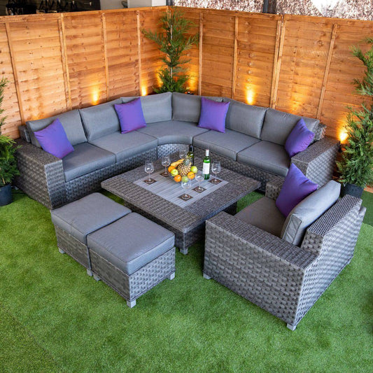 Serena Winchester Square Rising Table Corner Dining Set