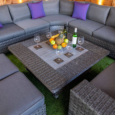 Serena Winchester Square Rising Table Corner Dining Set