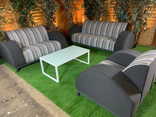 Sunbrella 3 Seat 2 Seat Armchair And Coffee Table