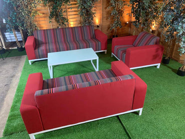 Sunbrella 3 Seat 2 Seat Chair And Coffee Table