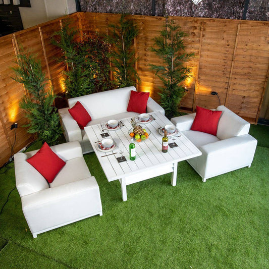 Sunbrella Bali 4 Piece Sofa Set - White