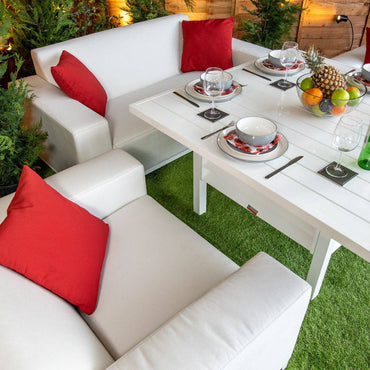 Sunbrella Bali 4 Piece Sofa Set - White