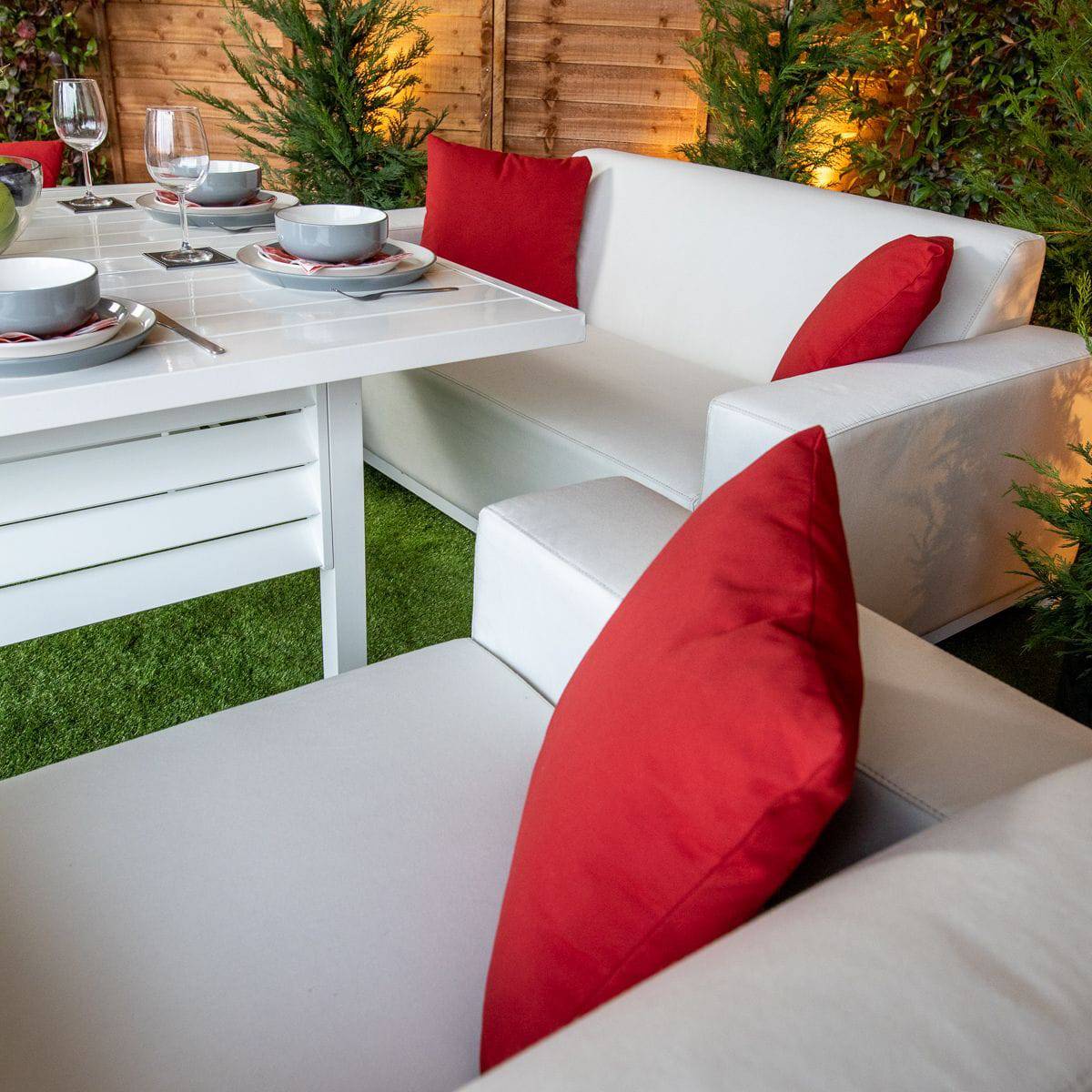 Sunbrella Bali 4 Piece Sofa Set - White