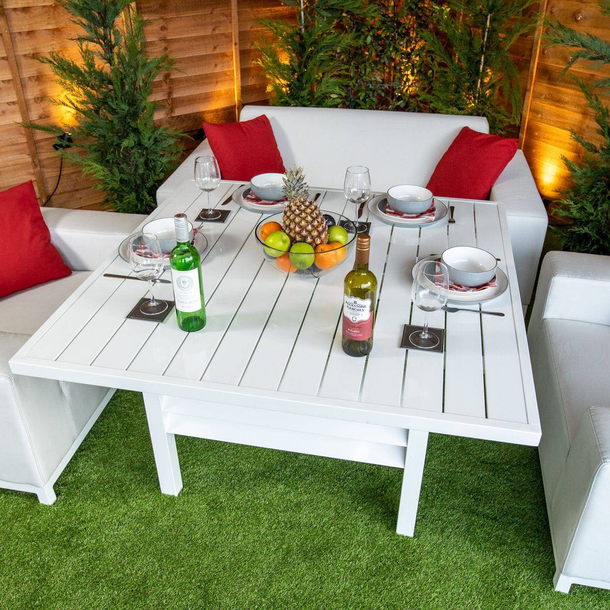 Sunbrella Bali 4 Piece Sofa Set - White