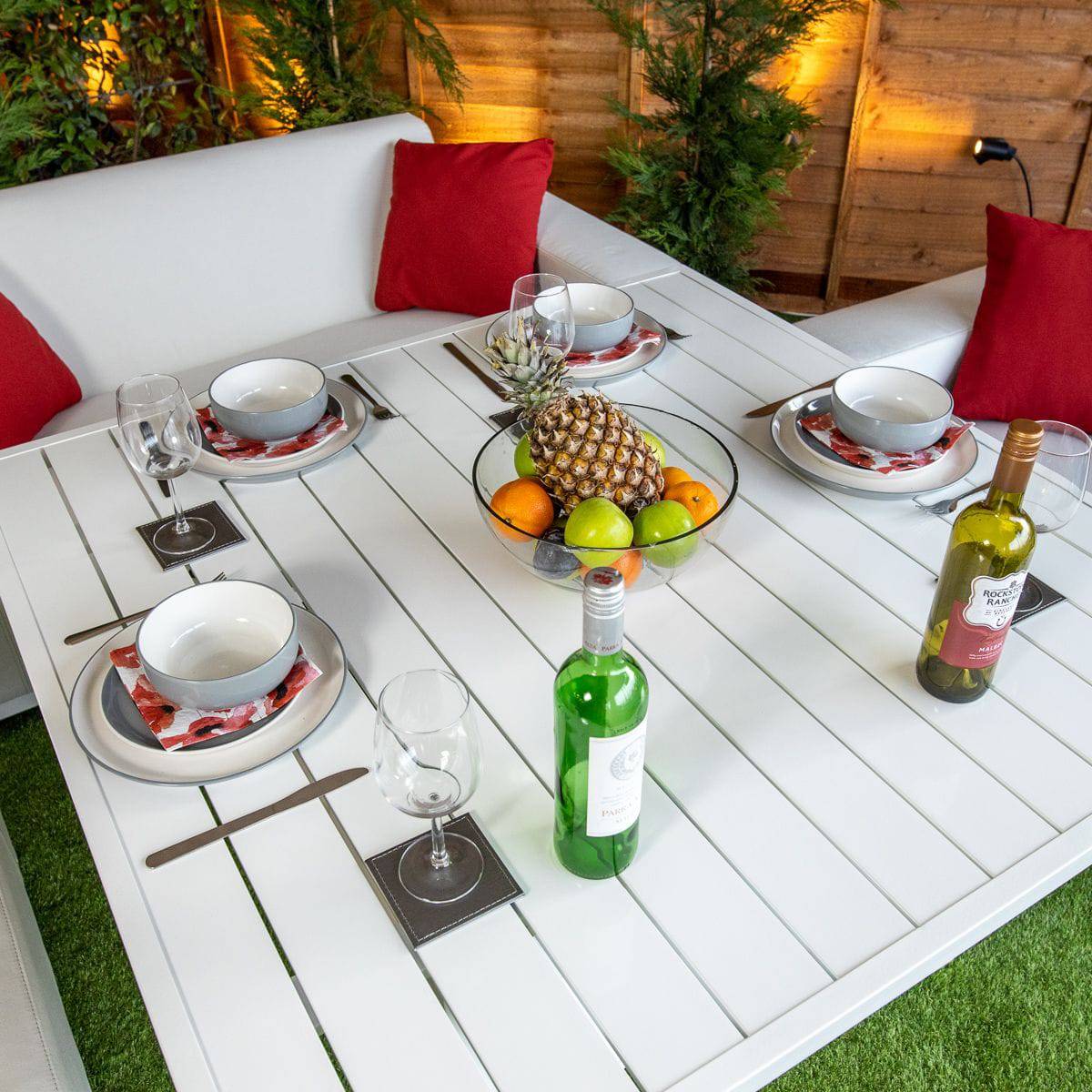 Sunbrella Bali 4 Piece Sofa Set - White