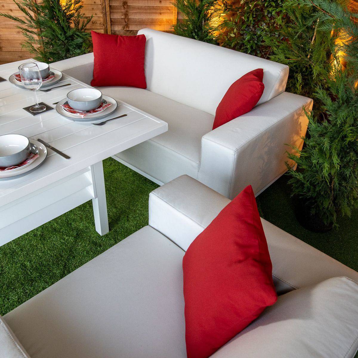 Sunbrella Bali 4 Piece Sofa Set - White